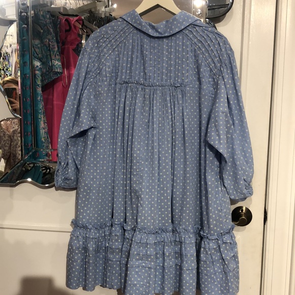 Free People blue button down dress - Picture 6 of 7